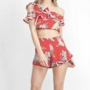Love & Other things ASOS shorts crop top set Large